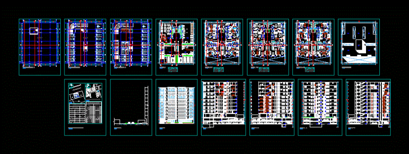 Multifamily Building DWG Section for AutoCAD