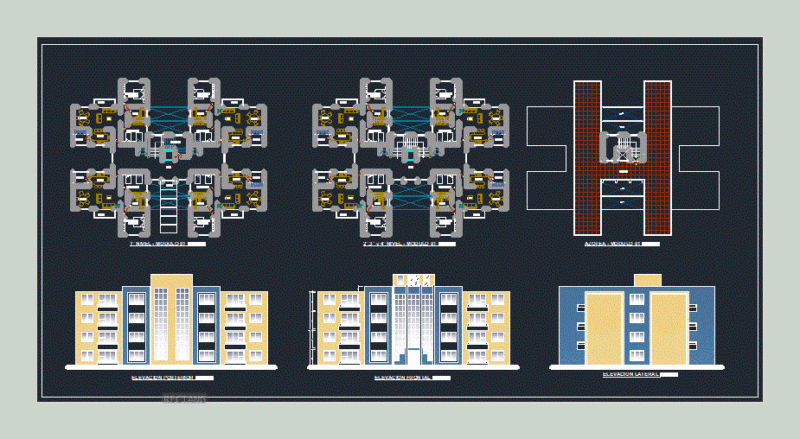 Multifamily Building DWG Section for AutoCAD