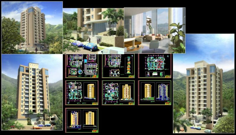 Multifamily Building Forest DWG Section for AutoCAD