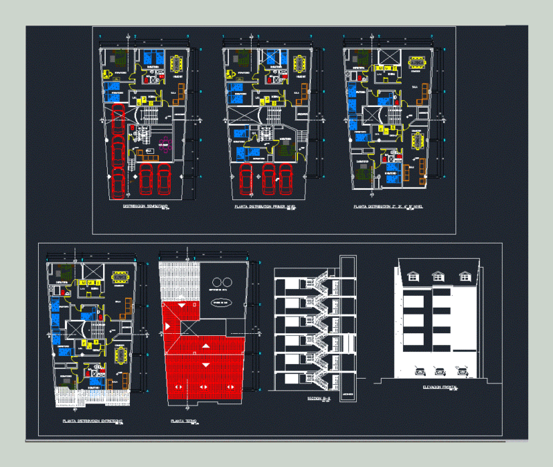 Multifamily DWG Block for AutoCAD