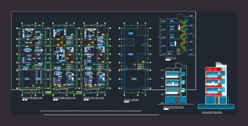 Multifamily DWG Block for AutoCAD