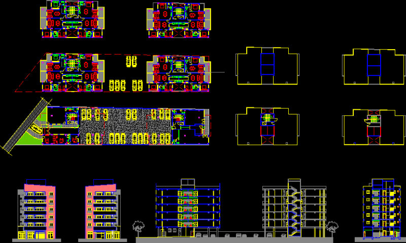 Multifamily DWG Full Project for AutoCAD