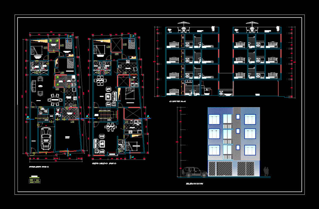 Multifamily DWG Full Project for AutoCAD