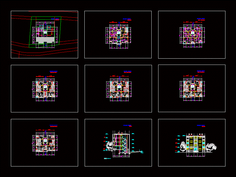 Multifamily DWG Plan for AutoCAD