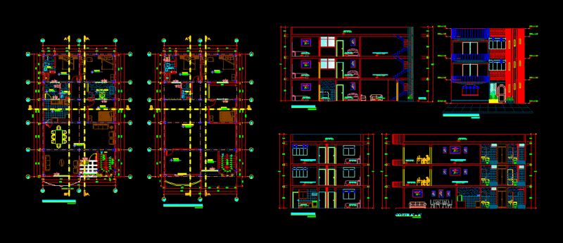 Multifamily DWG Section for AutoCAD
