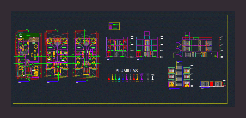 Multifamily DWG Section for AutoCAD