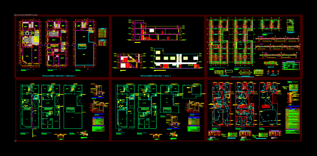 Multifamily House 160 M2 DWG Block for AutoCAD