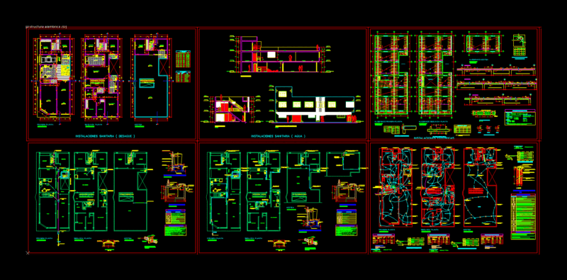 Multifamily House 160 M2 DWG Block for AutoCAD