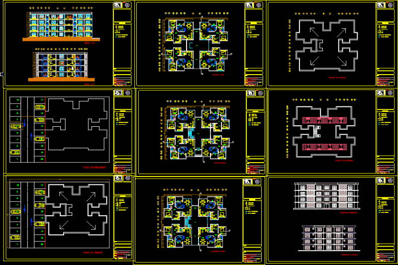 Multifamily Housing 23×28 DWG Section for AutoCAD