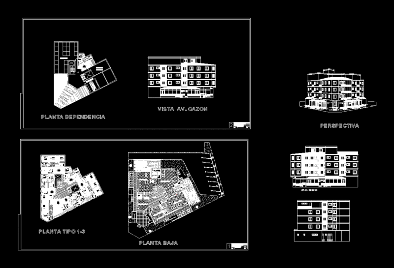 Multifamily Housing 2D DWG Block for AutoCAD
