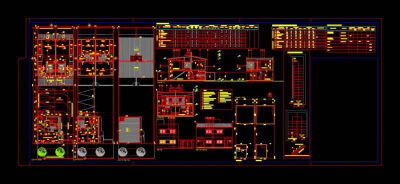Multifamily Housing Duplex DWG Section for AutoCAD