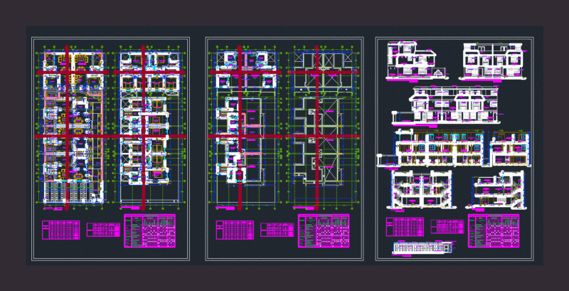 Multifamily Housing DWG Block for AutoCAD