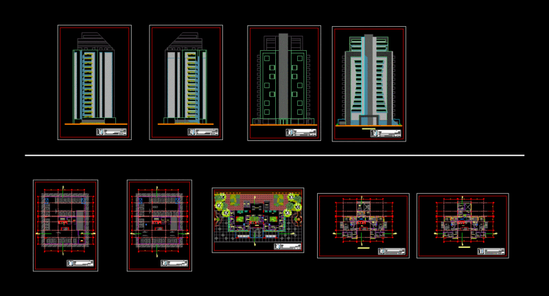 Multifamily Housing DWG Block for AutoCAD