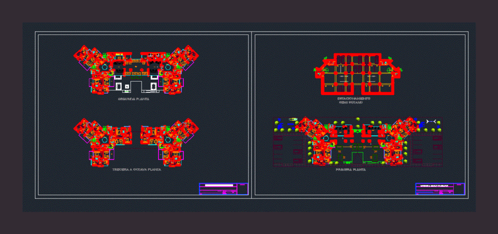 Multifamily Housing DWG Block for AutoCAD