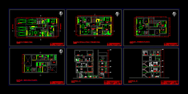 Multifamily Housing DWG Block for AutoCAD