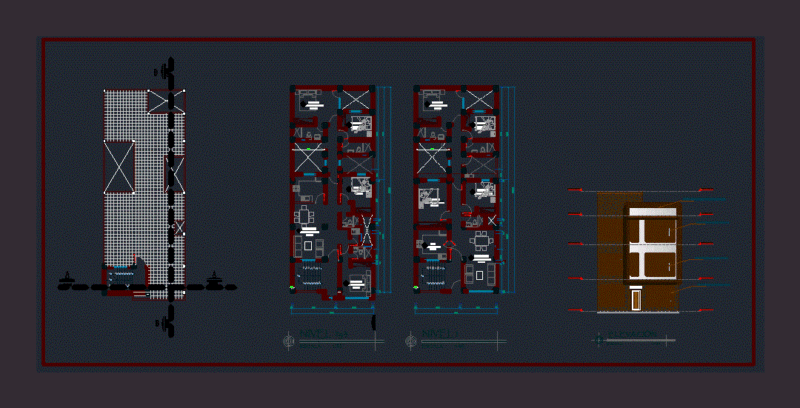 Multifamily Housing DWG Block for AutoCAD