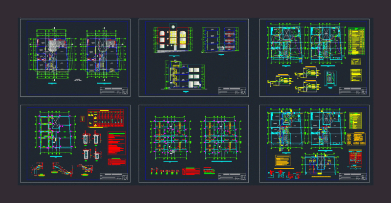 Multifamily Housing DWG Elevation for AutoCAD