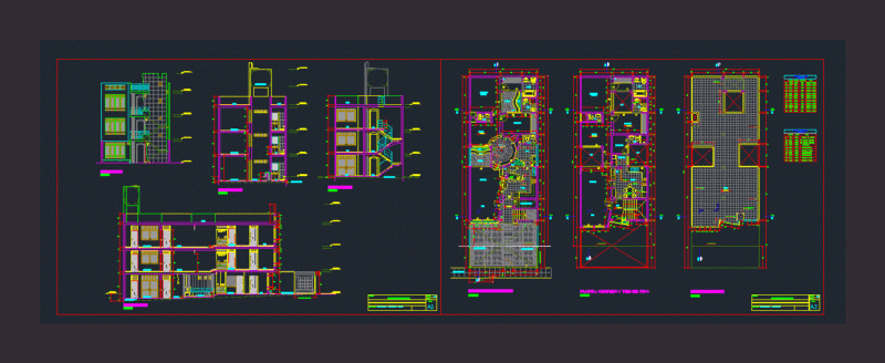 Multifamily Housing DWG Elevation for AutoCAD
