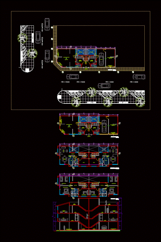 Multifamily Housing DWG Full Project for AutoCAD