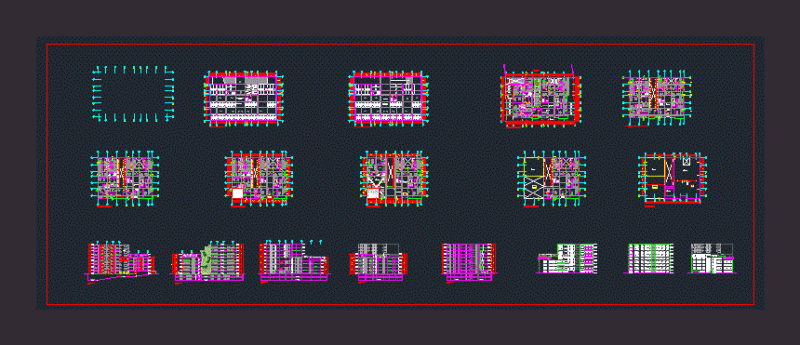 Multifamily Housing DWG Full Project for AutoCAD