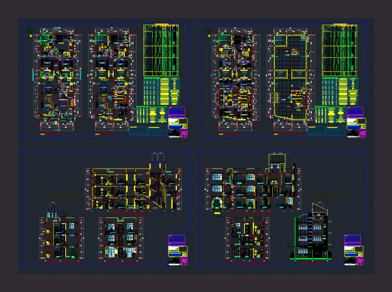 Multifamily Housing DWG Full Project for AutoCAD