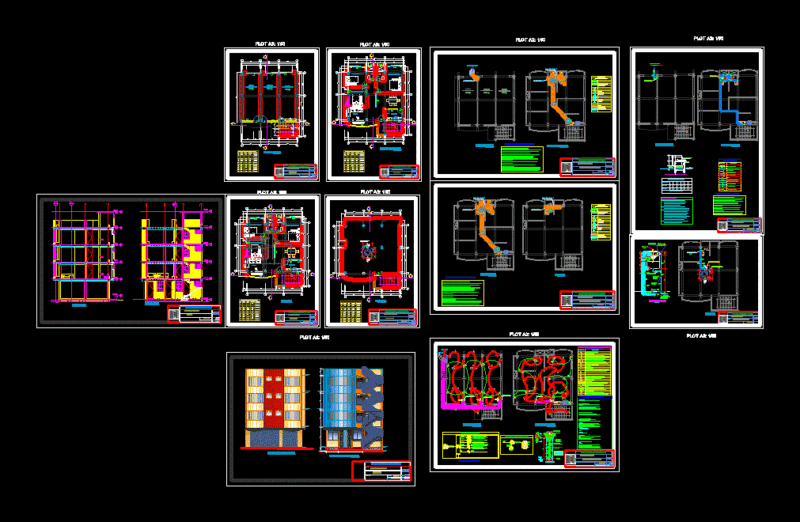 Multifamily Housing DWG Plan for AutoCAD