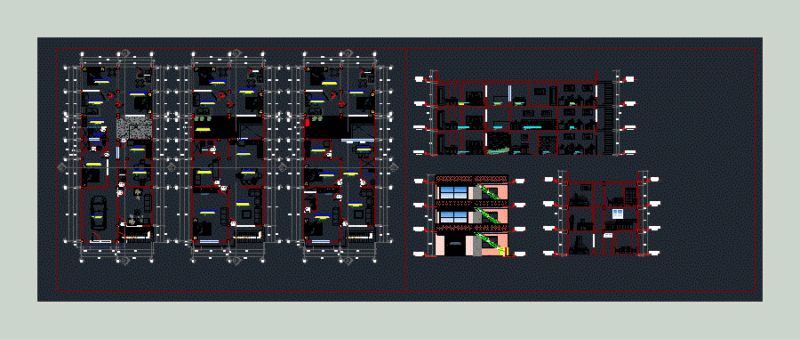 Multifamily Housing DWG Plan for AutoCAD