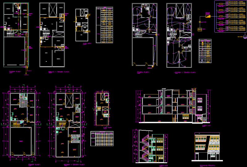 Multifamily Housing DWG Section for AutoCAD