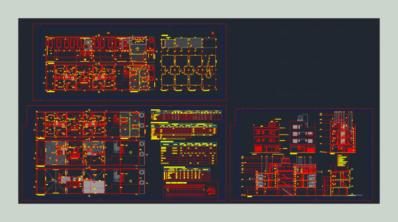 Multifamily Housing DWG Section for AutoCAD