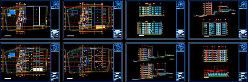 Multifamily Housing DWG Section for AutoCAD