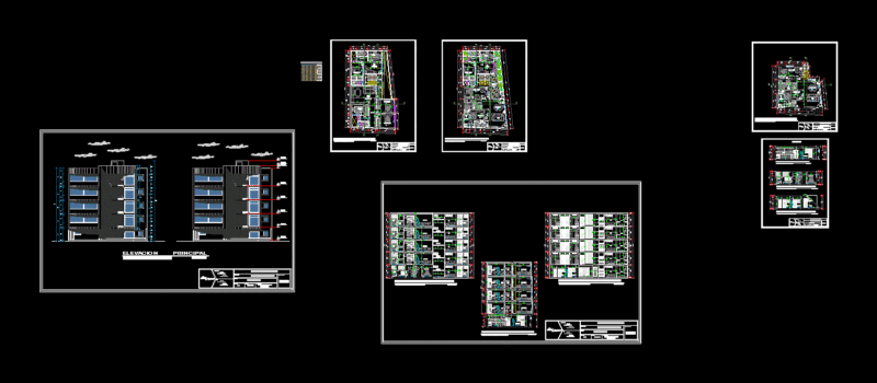 Multifamily Housing DWG Section for AutoCAD