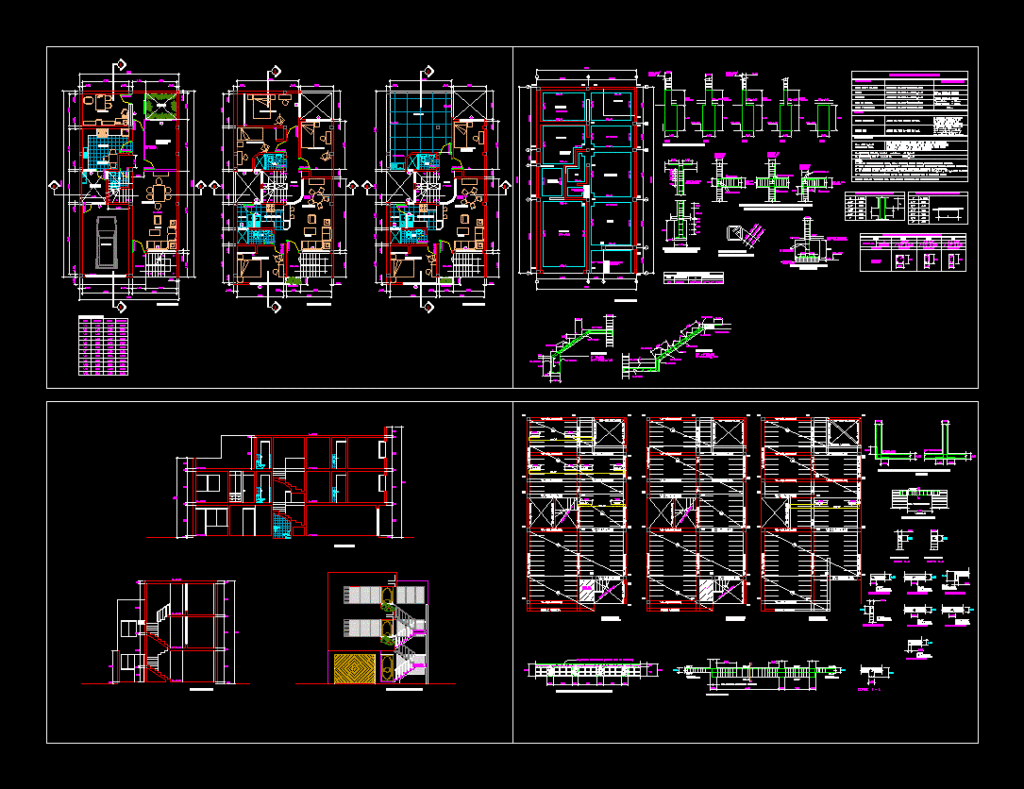 Multifamily Housing DWG Section for AutoCAD