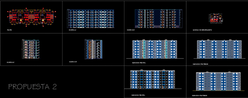 Multifamily Housing DWG Section for AutoCAD