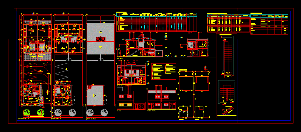 Multifamily Housing DWG Section for AutoCAD