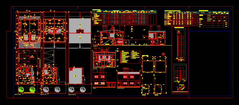 Multifamily Housing DWG Section for AutoCAD