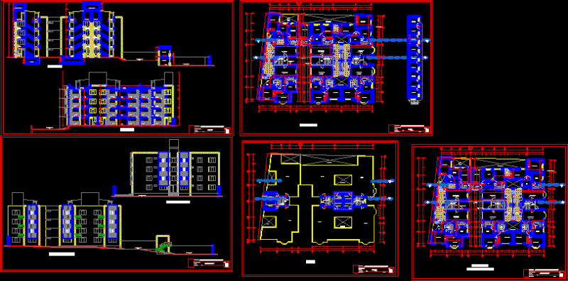 Multifamily Housing In Tower DWG Section for AutoCAD
