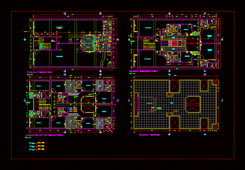 Multifamily Housing Premises DWG Plan for AutoCAD
