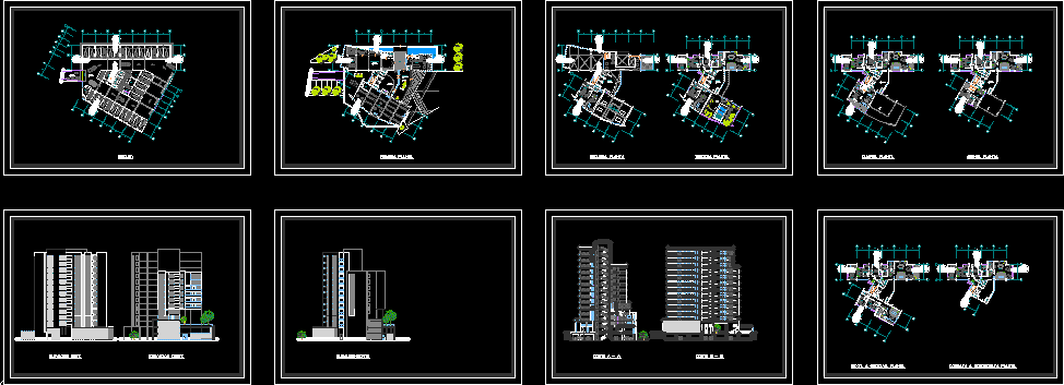 Multifamily Housing Project On Beach DWG Full Project for AutoCAD