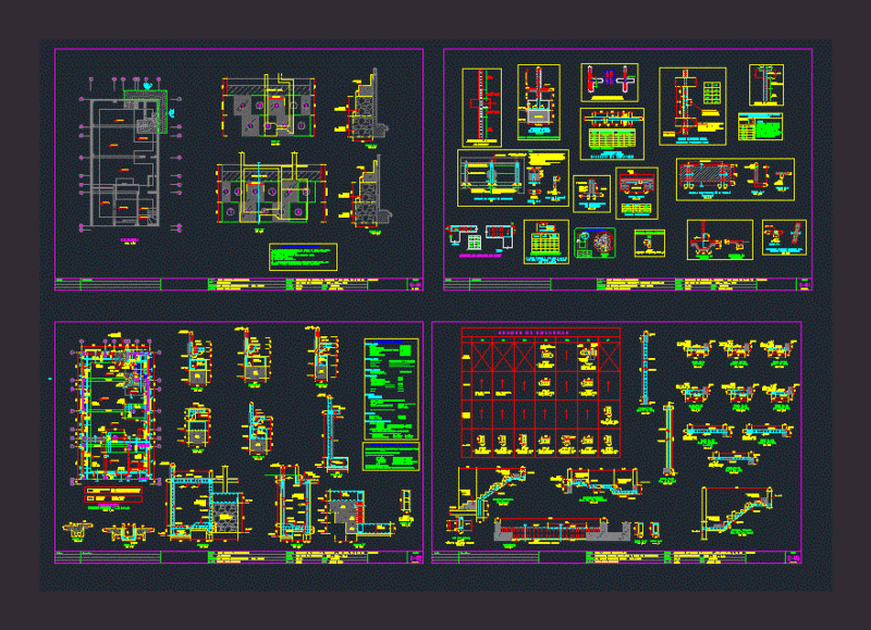 Multifamily Housing Structures DWG Block for AutoCAD