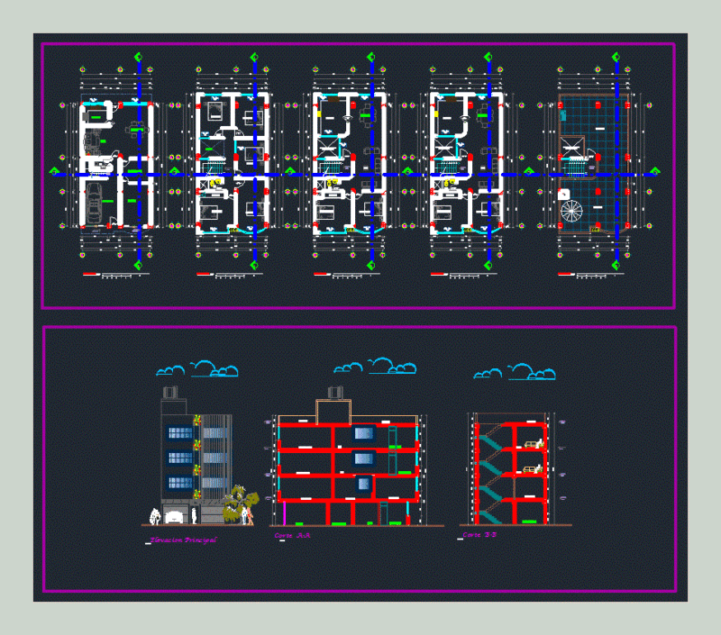 Multifamily Housing Trade DWG Block for AutoCAD
