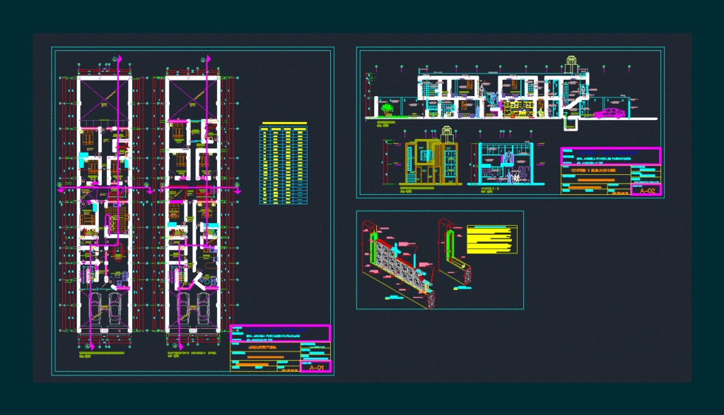 Multifamily Multifamily Housing DWG Section for AutoCAD