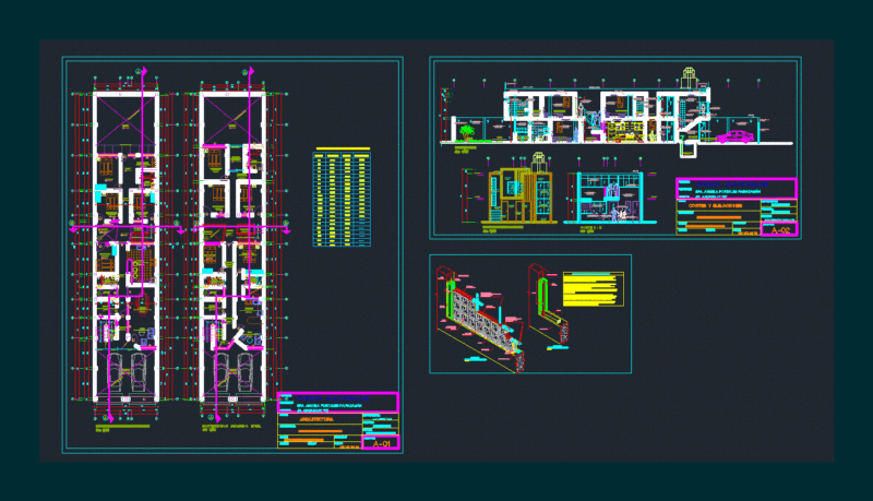 Multifamily Multifamily Housing DWG Section for AutoCAD