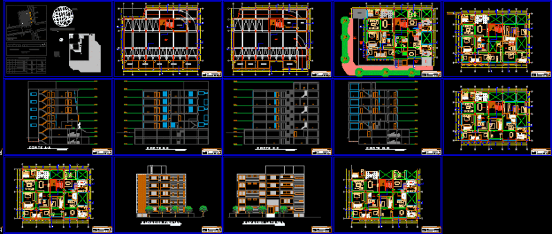 Multifamily Project DWG Full Project for AutoCAD