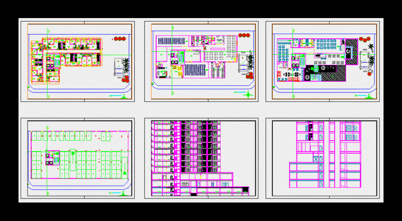 Multifamily Property DWG Block for AutoCAD