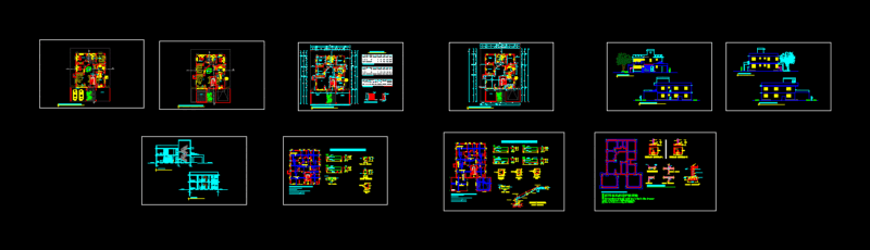 Multifamily Two Levels DWG Section for AutoCAD
