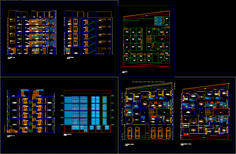 Multifamiy Housing DWG Full Project for AutoCAD