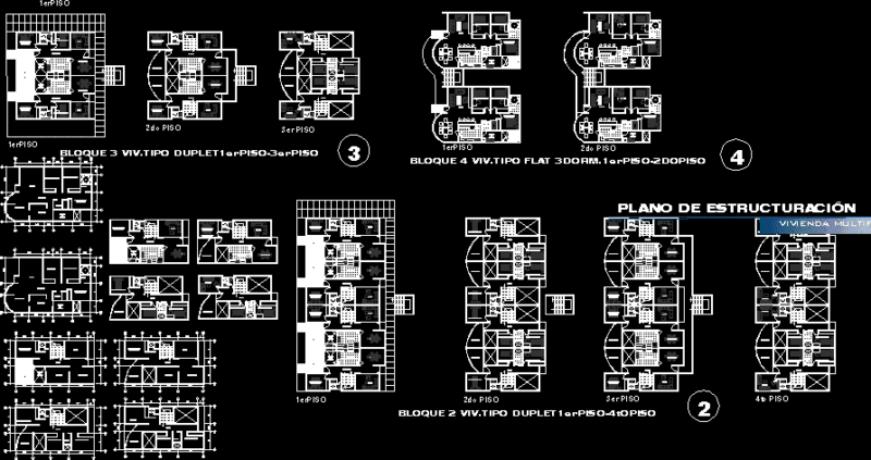 Multifamty Housing DWG Full Project for AutoCAD
