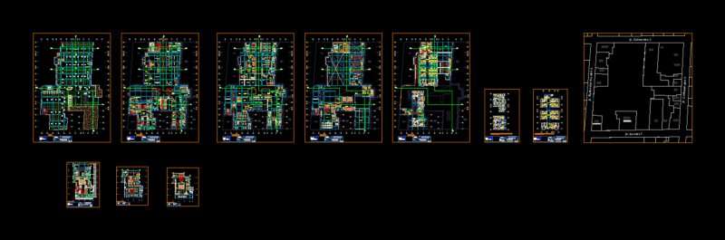 Multifunctional Building DWG Block for AutoCAD