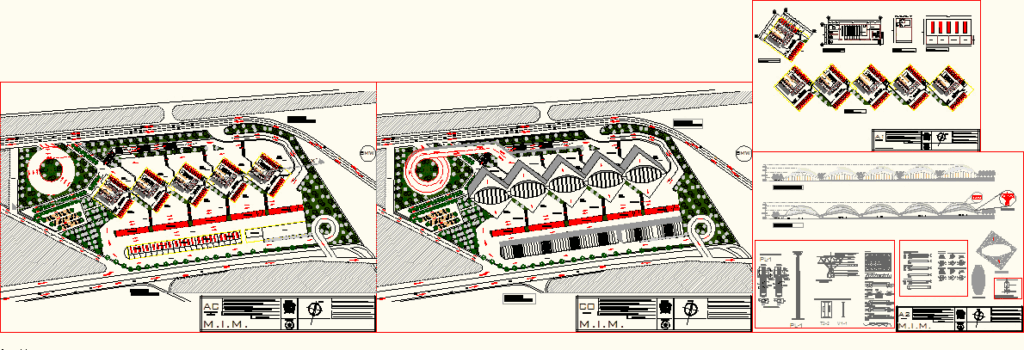 Multimodal Terminal DWG Plan for AutoCAD