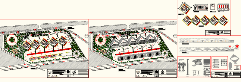 Multimodal Terminal DWG Plan for AutoCAD